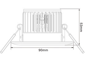 3W LD-DL-CPS-01-3W LED Down Light Cut-out 70mm Diameter 3.5" White Recessed Dimmable/Non-Dimmable LED Down Light